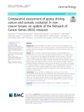 Comparative assessment of genes driving cancer and somatic evolution in noncancer tissues: An update of the Network of Cancer Genes (NCG) resource