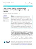 Tuning parameters of dimensionality reduction methods for single-cell RNA-seq analysis