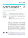 Cell type-specific genome scans of DNA methylation divergence indicate an important role for transposable elements