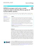 INFIMA leverages multi-omics model organism data to identify effector genes of human GWAS variants