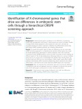Identification of X-chromosomal genes that drive sex differences in embryonic stem cells through a hierarchical CRISPR screening approach