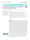 CSS: Cluster similarity spectrum integration of single-cell genomics data