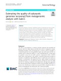 Estimating the quality of eukaryotic genomes recovered from metagenomic analysis with EukCC