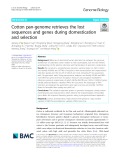 Cotton pan-genome retrieves the lost sequences and genes during domestication and selection