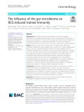 The influence of the gut microbiome on BCG-induced trained immunity