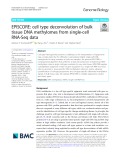 EPISCORE: Cell type deconvolution of bulk tissue DNA methylomes from single-cell RNA-Seq data