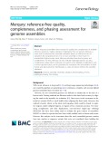 Merqury: Reference-free quality, completeness, and phasing assessment for genome assemblies