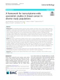 A framework for transcriptome-wide association studies in breast cancer in diverse study populations