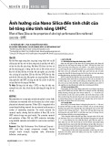 Ảnh hưởng của Nano Silica đến tính chất của bê tông siêu tính năng UHPC