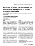 Một số vấn đề pháp lý còn tồn tại về đấu giá quyền sử dụng đất để giao đất có thu tiền sử dụng đất, cho thuê đất