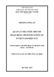 Luận văn Thạc sĩ Luật học: Quản lý nhà nước đối với hoạt động thi hành án dân sự ở Việt Nam hiện nay