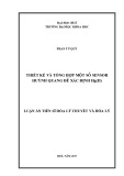 Luận án Tiến sĩ Hóa lý thuyết và Hóa lý: Thiết kế và tổng hợp một số sensor huỳnh quang để xác định Hg(II)