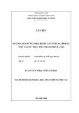 Luận văn Thạc sĩ Luật học: Người làm chứng theo pháp luật tố tụng hình sự Việt Nam từ thực tiễn thành phố Hà Nội