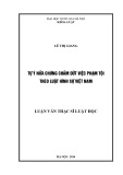 Luận văn Thạc sĩ Luật học: Tự ý nửa chừng chấm dứt việc phạm tội theo luật hình sự Việt Nam