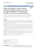 Single-cell profiling of human gliomas reveals macrophage ontogeny as a basis for regional differences in macrophage activation in the tumor microenvironment