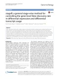 StageR: A general stage-wise method for controlling the gene-level false discovery rate in differential expression and differential transcript usage