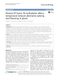 Histone H3 lysine 36 methylation affects temperature-induced alternative splicing and flowering in plants