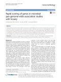 Rapid scoring of genes in microbial pan-genome-wide association studies with Scoary