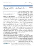 Missing heritability and where to find it