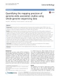 Quantifying the mapping precision of genome-wide association studies using whole-genome sequencing data