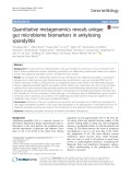 Quantitative metagenomics reveals unique gut microbiome biomarkers in ankylosing spondylitis