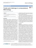Trends and challenges in computational RNA biology