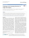 Challenges and emerging directions in single-cell analysis