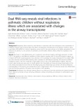 Dual RNA-seq reveals viral infections in asthmatic children without respiratory illness which are associated with changes in the airway transcriptome