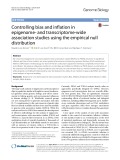 Controlling bias and inflation in epigenome- and transcriptome-wide association studies using the empirical null distribution