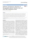EpiTEome: Simultaneous detection of transposable element insertion sites and their DNA methylation levels