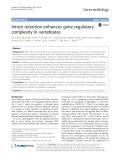 Intron retention enhances gene regulatory complexity in vertebrates