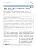 Whole genome sequence analysis of serum amino acid levels