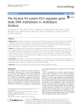 The histone H3 variant H3.3 regulates gene body DNA methylation in Arabidopsis thaliana