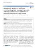 Allele-specific analysis of cell fusionmediated pluripotent reprograming reveals distinct and predictive susceptibilities of human X-linked genes to reactivation