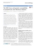The MHC locus and genetic susceptibility to autoimmune and infectious diseases