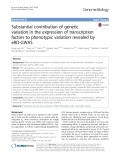 Substantial contribution of genetic variation in the expression of transcription factors to phenotypic variation revealed by eRD-GWAS