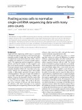 Pooling across cells to normalize single-cell RNA sequencing data with many zero counts