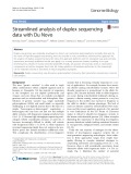 Streamlined analysis of duplex sequencing data with Du Novo
