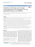 Evaluation of off-target and on-target scoring algorithms and integration into the guide RNA selection tool CRISPOR