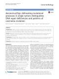 DeconstructSigs: Delineating mutational processes in single tumors distinguishes DNA repair deficiencies and patterns of carcinoma evolution