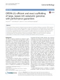 OPERA-LG: Efficient and exact scaffolding of large, repeat-rich eukaryotic genomes with performance guarantees