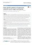 Gene-specific patterns of expression variation across organs and species