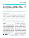 The first enhancer in an enhancer chain safeguards subsequent enhancer-promoter contacts from a distance