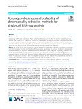 Accuracy, robustness and scalability of dimensionality reduction methods for single-cell RNA-seq analysis
