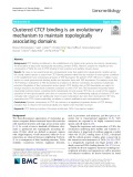 Clustered CTCF binding is an evolutionary mechanism to maintain topologically associating domains
