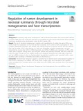 Regulation of rumen development in neonatal ruminants through microbial metagenomes and host transcriptomes