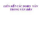 Bài giảng môn Ngữ văn lớp 8 - Bài 4: Liên kết các đoạn văn trong văn bản