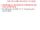 Bài giảng môn Ngữ văn lớp 8 - Bài 6: Miêu tả và biểu cảm trong văn tự sự