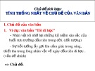 Bài giảng môn Ngữ văn lớp 8 - Chủ đề tích hợp: Tính thống nhất về chủ đề của văn bản