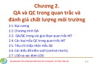 Bài giảng Quan trắc và đánh giá chất lượng nước và không khí: Chương 2 - Phạm Khắc Liệu